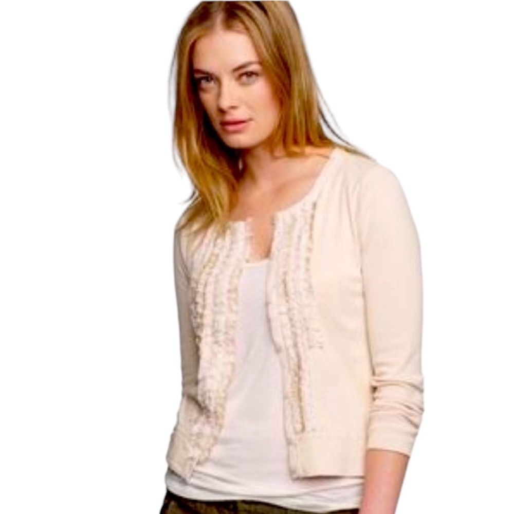 J. Crew Beaded Ruffled Cardigan (J-1)